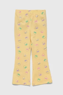 Spodnie i spodenki dla dziewczynek - GAP spodnie dziecięce kolor żółty wzorzyste - Gap - grafika 1