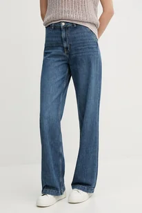 Sisley jeansy damskie kolor niebieski 4RBXLF077 - Spodnie damskie - miniaturka - grafika 1