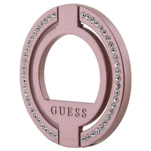 Guess MagSafe Ring stand GUMRSALDGP różowy/pink Rhinestone - Etui i futerały do telefonów - miniaturka - grafika 5