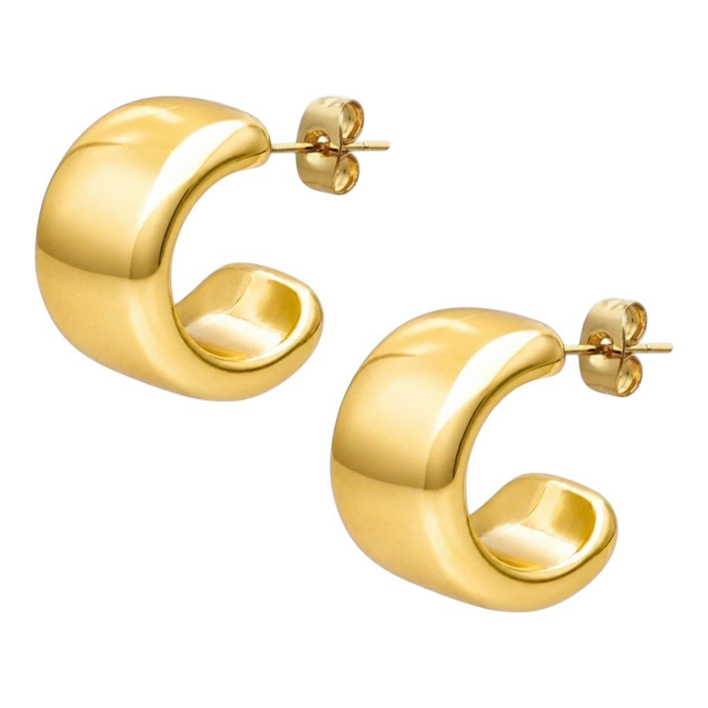 Kolczyki stalowe półkola na sztyfcie IM0280626ESG