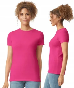 T-shirt Koszulka Damska Bawełna SOFTSTYLE Gildan GIL64000 RÓŻ Heliconia L - Koszulki i topy damskie - miniaturka - grafika 1