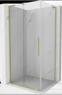 Mexen Velar L kabina prysznicowa rozsuwana 120x80 cm, transparent, złota szczotkowana - 871-120-080-03-55 - Kabiny prysznicowe - miniaturka - grafika 1
