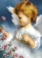 Malowanie po numerach - Diamentowa MOZAIKA |Wyklejanka | ANIOŁ STRÓŻ | zestaw kreatywny | DIY | prezent na Komunię Bierzmowanie Urodziny | obraz do wyklejenia | ANIOŁEK - miniaturka - grafika 1