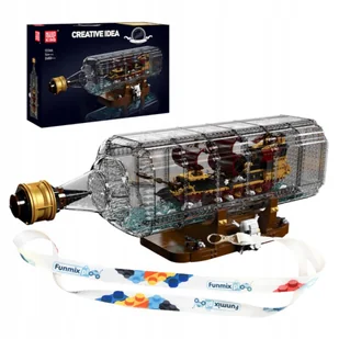 KLOCKI TECHNIC STATEK MORSKI W BUTELCE 2488 el. MOULD KING 10066 - Klocki - miniaturka - grafika 1