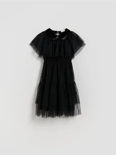Reserved - Tiulowa sukienka - czarny - Sukienki i spódniczki dla dziewczynek - miniaturka - grafika 1