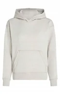 Bluzy damskie - CALVIN KLEIN SZARA DAMSKA BLUZA Z KAPTUREM Z SUBTELNYM LOGO S XQA - miniaturka - grafika 1