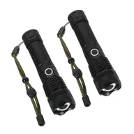 Latarki - Akumulatorowa latarka kempingowa LED, wielofunkcyjna latarka zewnętrzna, 1500 mAh, 2 szt. (czarna) - miniaturka - grafika 1