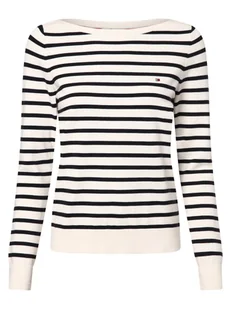 Tommy Hilfiger Sweter damski Kobiety Bawełna beżowy w paski, S - Swetry damskie - miniaturka - grafika 1