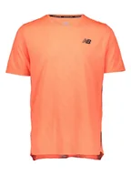 Koszulki sportowe męskie - New Balance Koszulka "Speed" w kolorze pomarańczowym do biegania - miniaturka - grafika 1