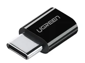Złącza, przejściówki, adaptery - UGREEN adapter przejściówka z micro USB na USB Typ C czarny - miniaturka - grafika 1