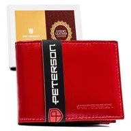 Portfele - Peterson portfel damski skórzany na karty mały Rfid - miniaturka - grafika 1