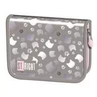 Piórniki - St. Majewski Piórnik dwuklapkowy bez wyposażenia Silver Cats - miniaturka - grafika 1