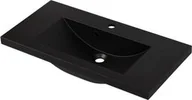 Umywalki - Umywalka dolomitowa Clever-800 czarna matowa - miniaturka - grafika 1