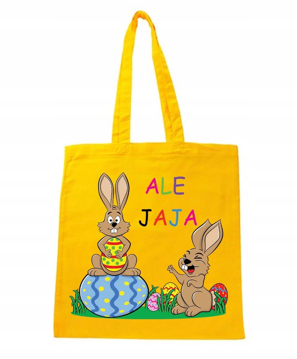 TORBA ŻÓŁTA NA RAMIĘ ŚWIĄTECZNA WIELKANOC ZAJĄC