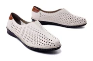 Półbuty damskie - RIEKER 48457-60 white, półbuty damskie - Rieker - miniaturka - grafika 1