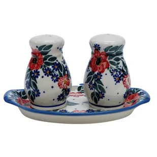 Ceramiczny zestaw solniczka Ceramika Bolesławiec - Młynki do soli i pieprzu - miniaturka - grafika 1