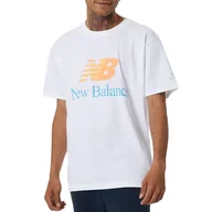 Koszulki męskie - Koszulka New Balance MT21529WT - biała - miniaturka - grafika 1