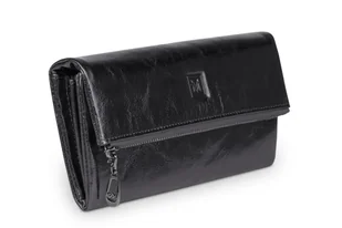 Portfel damski Skórzany VerMari Glamor Ciemne Srebro - Portfele - miniaturka - grafika 1