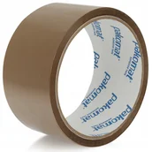 Taśmy klejące - Taśma pakowa klejąca szara samoprzylepna do biurowa 48x50y BRĄZOWA PAKOMAT - miniaturka - grafika 1