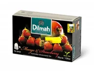 Herbata - Herbata DILMAH MANGO z TRUSKAWKĄ (20 saszetek) czarna - miniaturka - grafika 1
