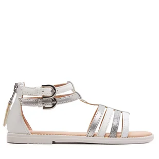 Sandały Geox J Sandal Karly Girl J7235D 054AJ C1Z1N S Biały - Buty dla dziewczynek - miniaturka - grafika 1