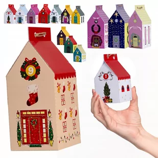 KALENDARZ ADWENTOWY DIY DOMKI ŚWIĄTECZNE ZESTAW 24 SZT DO WYPEŁNIENIA - Ozdoby bożonarodzeniowe - miniaturka - grafika 1