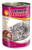 Mokra karma dla kotów - SUPER BENEK Bezzbożowe Kąski w Sosie z Kaczką 415g - miniaturka - grafika 1