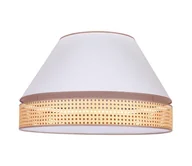 Lampy sufitowe - Duolla - Lampa sufitowa AVIGNON 3xE27/15W/230V śr. 60 cm biały/rattan - miniaturka - grafika 1