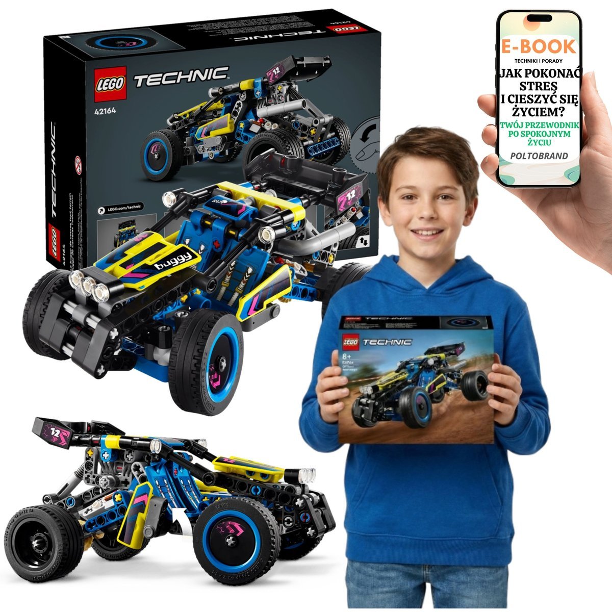 LEGO ŁAZIK TERENOWY 42164 LEGO Technic Samochód Wyścigowy Dla Chłopca + E-BOOK-1