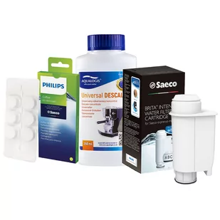 Zestaw Philips - Filtr Philips Intenza+ CA6702, Uniwersalny Odkamieniacz 250ml, Philips CA6704/10 Tabletki Czyszczące - Akcesoria i części do ekspresów do kawy - miniaturka - grafika 1