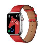 Akcesoria do smartwatchy - HOCO pasek do Apple Watch 38/40/41mm Elegant leather WA17 czerwony - miniaturka - grafika 1