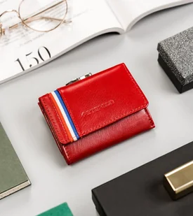 Mały, Skórzany Portfel Damski Z Systemem Rfid Protect Lumarko! - Portfele - miniaturka - grafika 3