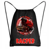 Plecaki worki - Worek Szkolny Na Buty Workoplecak Na WF Do Przedszkola BIZON KOMBAJN IMIĘ - miniaturka - grafika 1