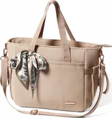 Torby i organizery dla mam - BabyOno Torba dla mamy do wózka Carmen 1571/02 beżowa - miniaturka - grafika 1