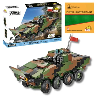 Klocki Cobi 2629 Polski Kołowy Transporter Opancerzony Kto Rosomak Armed Forces 666 El. + Płytka - Klocki - miniaturka - grafika 1
