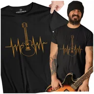 Koszulki męskie - KOSZULKA ROCKOWA MĘSKA PREZENT DLA GITARZYSTY GITARA T-SHIRT - miniaturka - grafika 1
