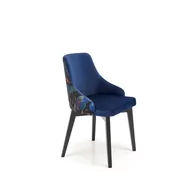 Krzesła - Krzesło Drewniane Endo Czarny / Granatowy Halmar - miniaturka - grafika 1