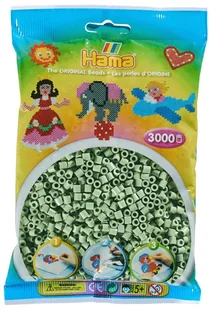Hama 201-101 - eukaliptusowy - 3000 koralików midi - Prace ręczne dla dzieci - miniaturka - grafika 1