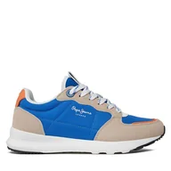 Buty dla chłopców - Sneakersy Pepe Jeans York Mix B PBS30561 Niebieski - miniaturka - grafika 1