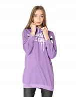 Bluzy damskie - Długa Bluza Damska z Kapturem Tunika 4561-5 r L - miniaturka - grafika 1