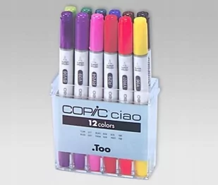 Copic Zestaw podstawowy markerów cz22075312 Ciao 12 szt. BV08, V09, RV04, R29, YR07, Y06, YG06, G17, BG09, B29, E29, 100 CZ22075312 - Markery permanentne Copic Zestaw podstawowy markerów cz22075312 Ciao 12 szt. BV08, V09, RV04, R29, YR07, Y06, YG06, G17, BG09, B29, E29, 100 CZ22075312 - Markery permanentne - miniaturka - grafika 1