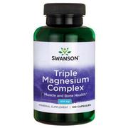 Suplementy naturalne - SWANSON Health Kompleks Magnez Z Trzech Form 400mg Triple Magnesium Complex 100 Kapsułek 087614018089 - miniaturka - grafika 1