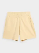 Spodenki męskie - 4F, Spodenki dresowe damskie, 4FSS23TSHOF070-73S, Żółty, Rozmiar S - miniaturka - grafika 1