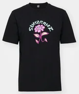 Koszulki i topy damskie - t-shirt damski SANTA CRUZ Delfino Flower Front T-Shirt Black - miniaturka - grafika 1
