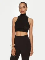 Swetry damskie - Elisabetta Franchi Golf TK-28B-46E2 Czarny Slim Fit - miniaturka - grafika 1