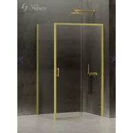 Kabiny prysznicowe - New Trendy D-0433A/D-0224B KABINA PRIME LIGHT GOLD PROSTOKĄTNA P 160x90x200 CZYSTE 6mm ACTIVE SHIELD - miniaturka - grafika 1