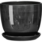 Donice - Doniczka ceramiczna z podstawką sofia 14,5 x 17 cm grafit mat symbol 1031 - miniaturka - grafika 1