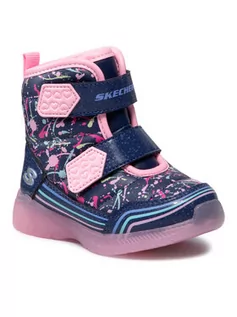 Śniegowce damskie - Skechers Śniegowce Power Paint 302653N/NVMT Granatowy - grafika 1