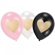 Balony i akcesoria - Amscan Balony lateksowe Serca Everyday Love 22.8cm/9" 6 szt. 9903124 - miniaturka - grafika 1