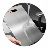 Deski do krojenia - DESKA DO KROJENIA ZE STALI NIERDZEWNEJ DIKOM L 34x23 cm metalowa L Sanepid - miniaturka - grafika 1